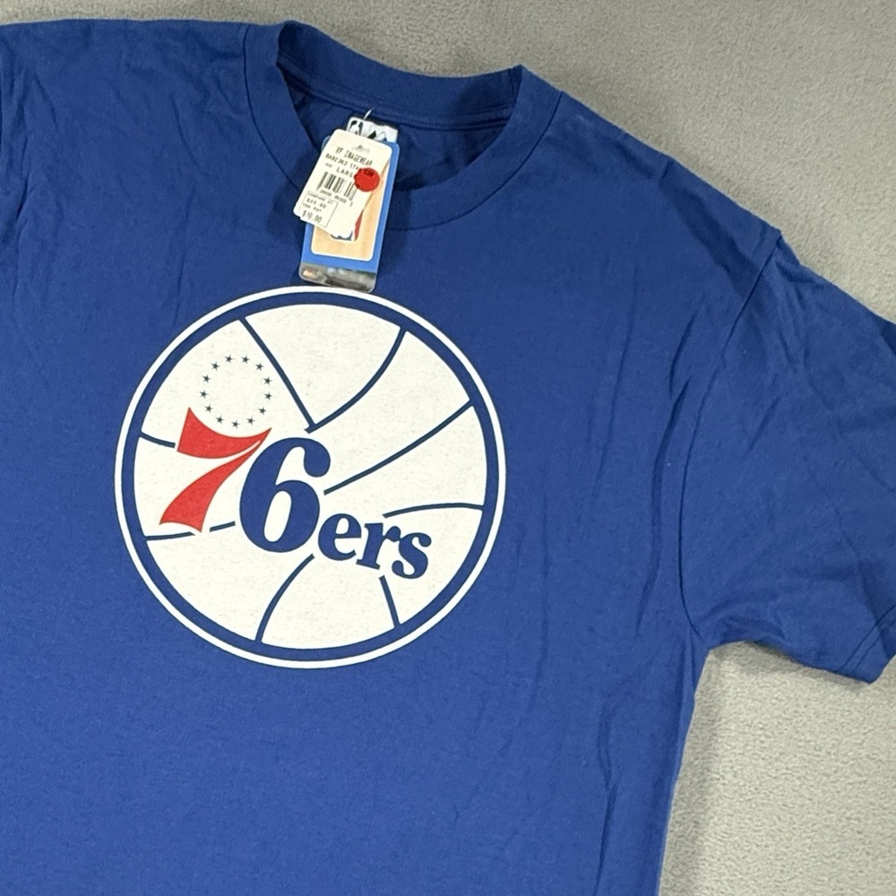 PHILADELPHIA 76ers Shirt Men L Blue #4 Noel Majestic‎ Hardwood Classics